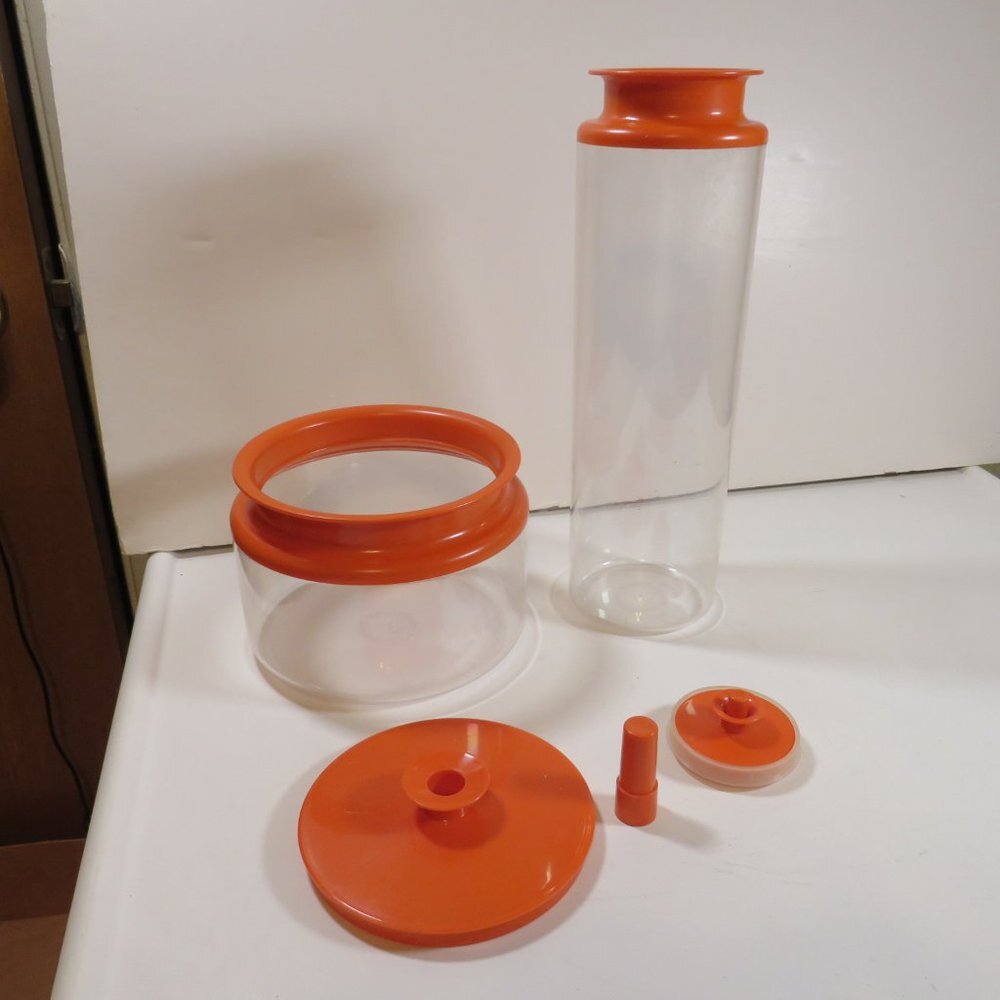 Tupperware Canisters 6.25 cups and 7 cups LARGE LID'S CLEAR PLASTIC IS GONE
